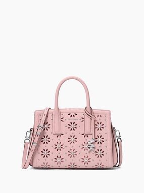 Michael Kors Blush Pink Perforated Leather Satchel